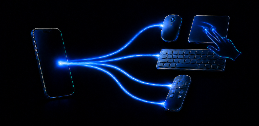 Omny Pad connects an Android phone to mouse, trackpad, keyboard, and remote controls
