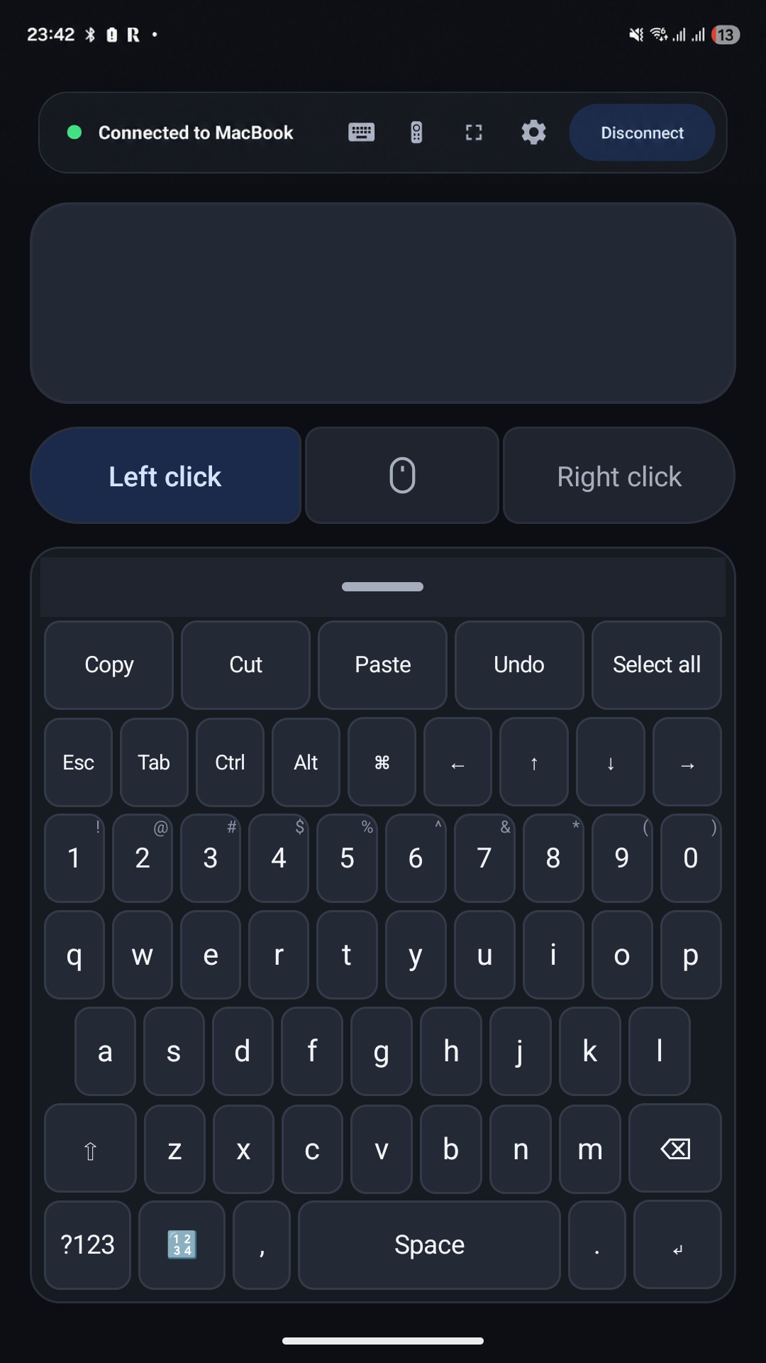 Omny Pad on-screen keyboard